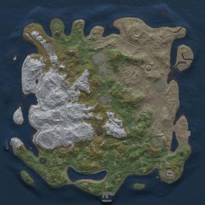 Thumbnail Rust Map: Procedural Map, Size: 4500, Seed: 1278880762, 19 Monuments