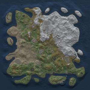 Thumbnail Rust Map: Procedural Map, Size: 4000, Seed: 160140805, 18 Monuments