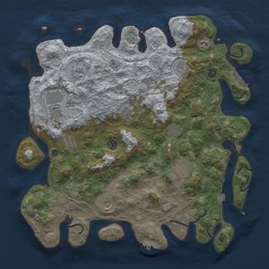 Thumbnail Rust Map: Procedural Map, Size: 4300, Seed: 526234, 19 Monuments