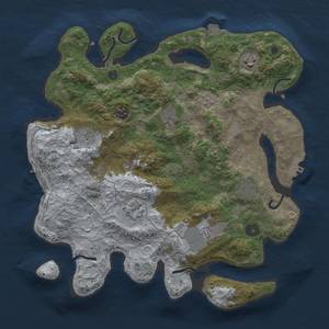 Thumbnail Rust Map: Procedural Map, Size: 3550, Seed: 17649228, 16 Monuments