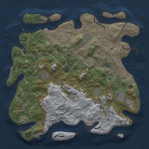 Thumbnail Rust Map: Procedural Map, Size: 4250, Seed: 215394775, 19 Monuments