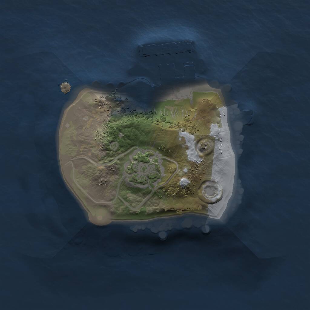 Rust Map: Procedural Map, Size: 1174, Seed: 1219234163, 3 Monuments