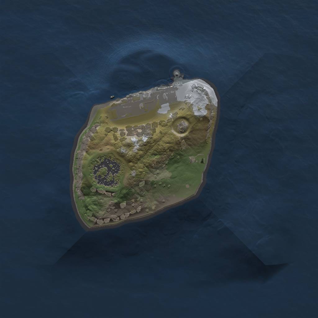 Rust Map: Procedural Map, Size: 1109, Seed: 1853378095, 4 Monuments