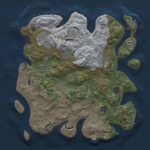 Thumbnail Rust Map: Procedural Map, Size: 3750, Seed: 163732678, 17 Monuments