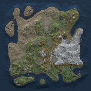 Thumbnail Rust Map: Procedural Map, Size: 3500, Seed: 907978729, 17 Monuments