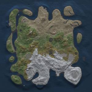 Thumbnail Rust Map: Procedural Map, Size: 3500, Seed: 861947864, 16 Monuments