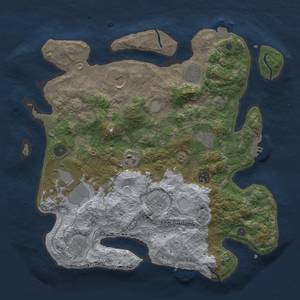 Thumbnail Rust Map: Procedural Map, Size: 3700, Seed: 30000, 17 Monuments