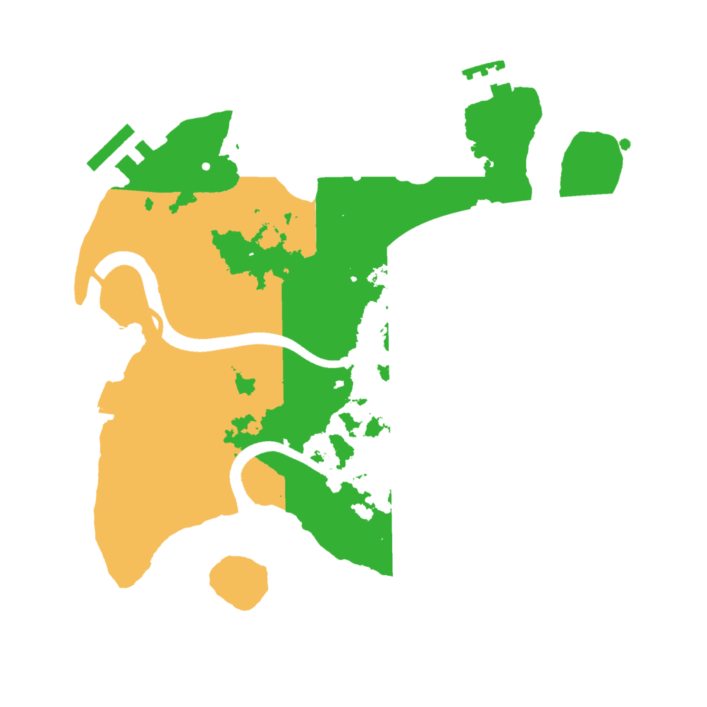 Biome Rust Map: Procedural Map, Size: 2500, Seed: 582894288