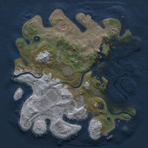 Thumbnail Rust Map: Procedural Map, Size: 3500, Seed: 349032912, 14 Monuments