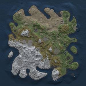 Thumbnail Rust Map: Procedural Map, Size: 3500, Seed: 349032912, 17 Monuments