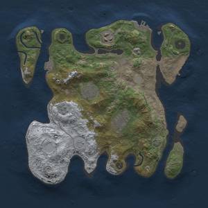 Thumbnail Rust Map: Procedural Map, Size: 3000, Seed: 1570575189, 12 Monuments