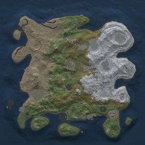 Thumbnail Rust Map: Procedural Map, Size: 3500, Seed: 83274661, 17 Monuments