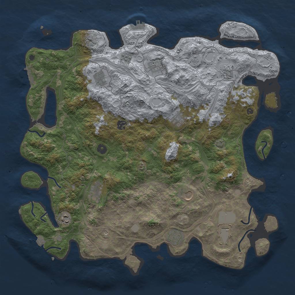 Rust Map: Procedural Map, Size: 4533, Seed: 1657299186, 19 Monuments