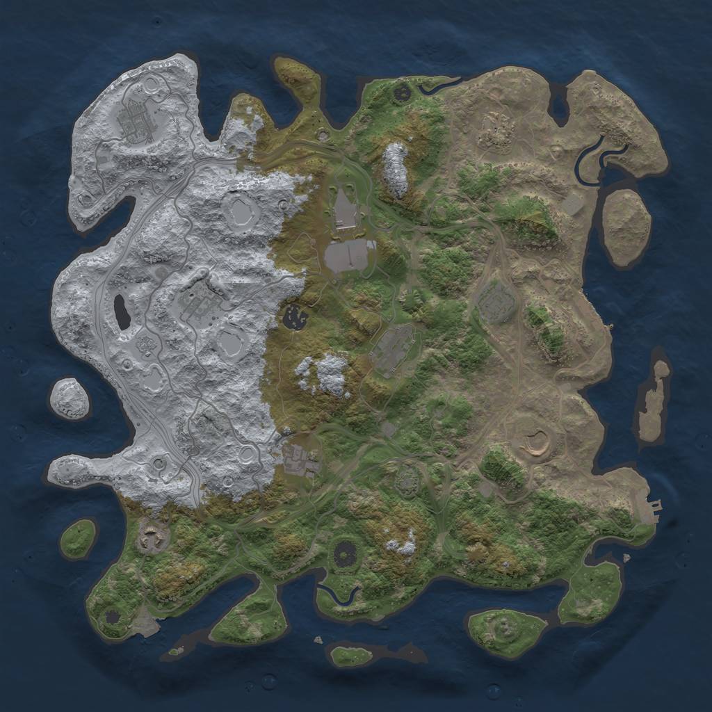 Rust Map: Procedural Map, Size: 4250, Seed: 1769141208, 18 Monuments