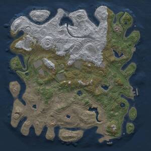 Thumbnail Rust Map: Procedural Map, Size: 4500, Seed: 2044052696, 16 Monuments