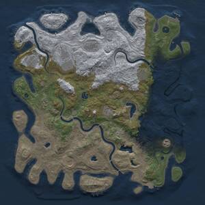 Thumbnail Rust Map: Procedural Map, Size: 4500, Seed: 2044052696, 16 Monuments