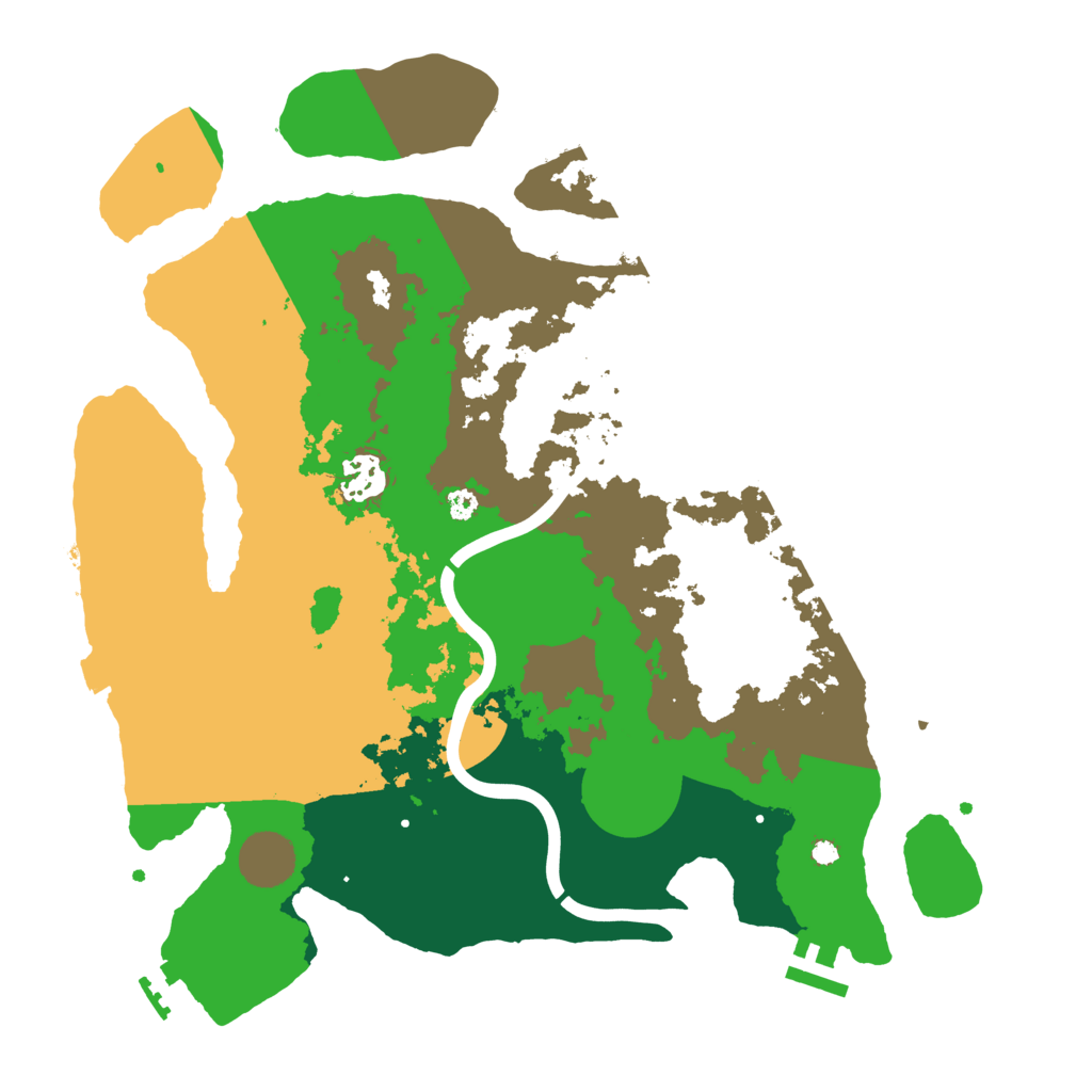Biome Rust Map: Procedural Map, Size: 3500, Seed: 39741266