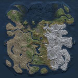 Thumbnail Rust Map: Procedural Map, Size: 4250, Seed: 1359250483, 16 Monuments