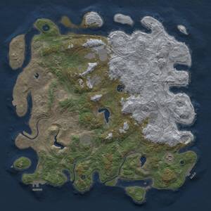 Thumbnail Rust Map: Procedural Map, Size: 4500, Seed: 132315762, 14 Monuments