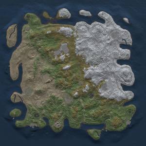 Thumbnail Rust Map: Procedural Map, Size: 4500, Seed: 132315762, 19 Monuments