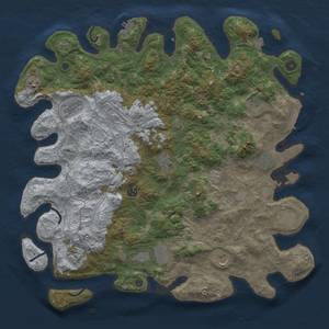 Thumbnail Rust Map: Procedural Map, Size: 4550, Seed: 97935497, 19 Monuments