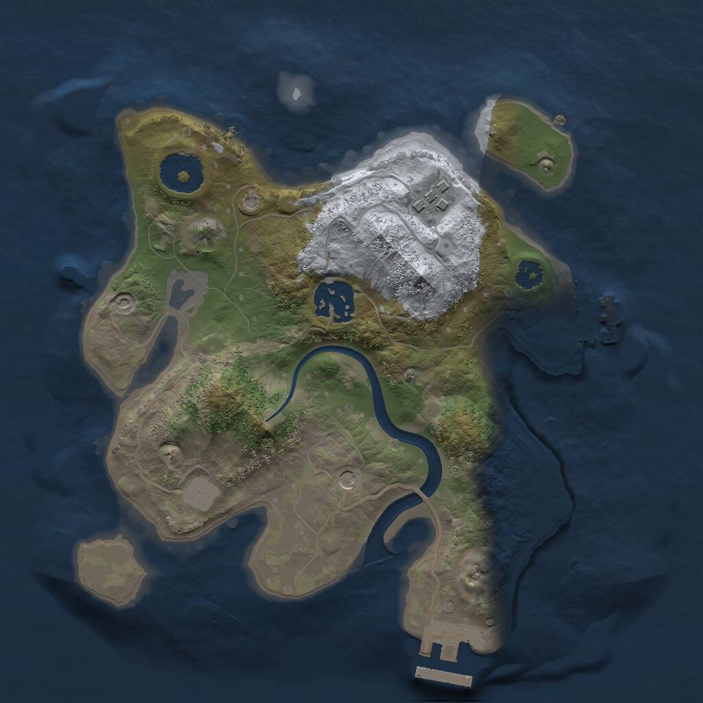Rust Map: Procedural Map, Size: 2500, Seed: 378227500, 6 Monuments