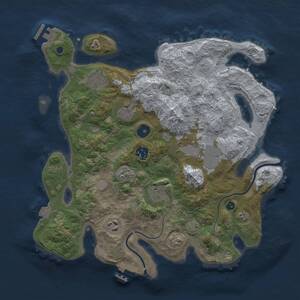 Thumbnail Rust Map: Procedural Map, Size: 3500, Seed: 2061039723, 12 Monuments