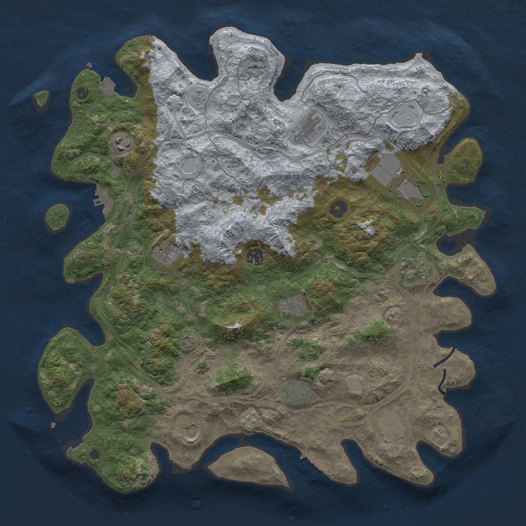 Rust Map: Procedural Map, Size: 4500, Seed: 48973, 19 Monuments