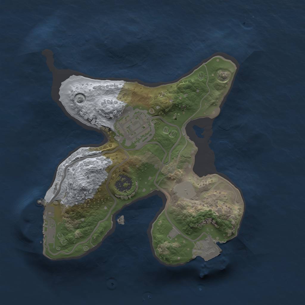 Rust Map: Procedural Map, Size: 1800, Seed: 715367659, 5 Monuments