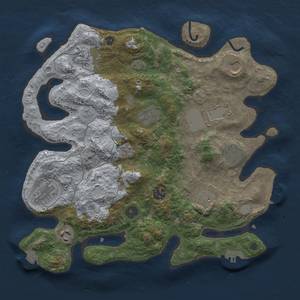 Thumbnail Rust Map: Procedural Map, Size: 3500, Seed: 2007259684, 18 Monuments