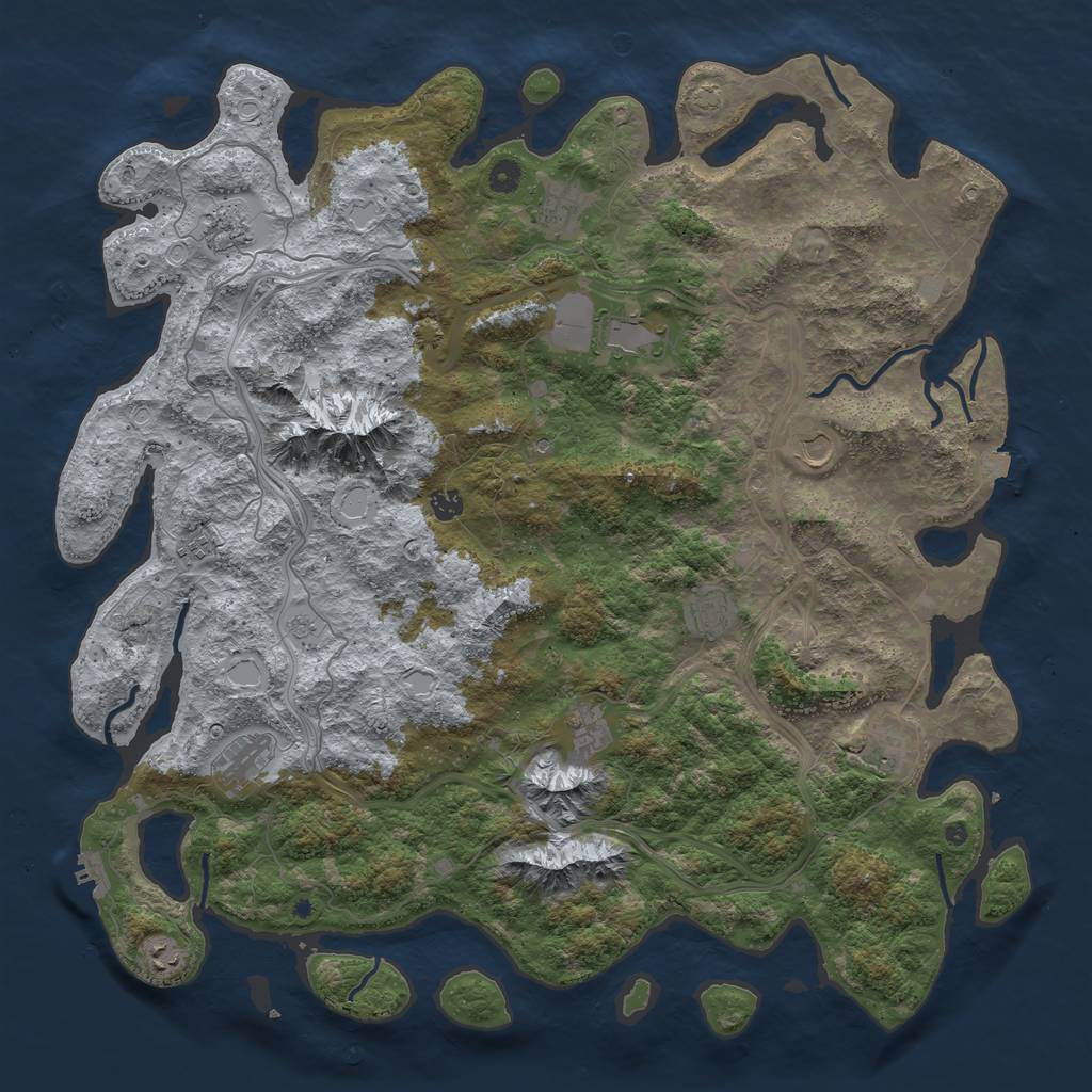 Rust Map: Procedural Map, Size: 5000, Seed: 4538105, 18 Monuments