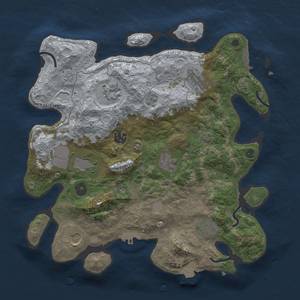 Thumbnail Rust Map: Procedural Map, Size: 3500, Seed: 1822803013, 16 Monuments