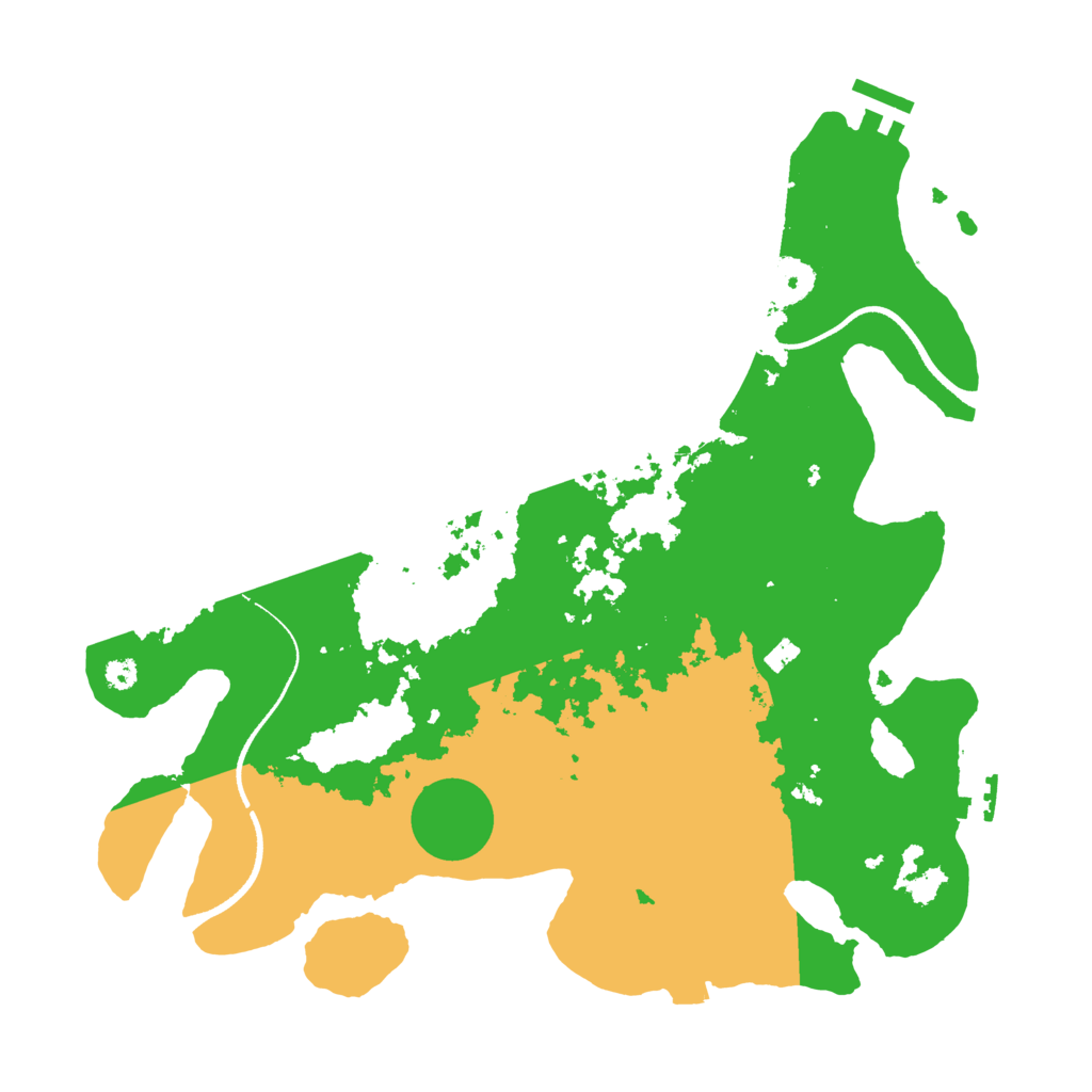 Biome Rust Map: Procedural Map, Size: 3500, Seed: 1822803013