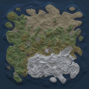 Thumbnail Rust Map: Procedural Map, Size: 4500, Seed: 165194704, 19 Monuments