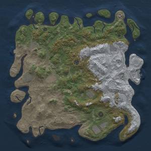 Thumbnail Rust Map: Procedural Map, Size: 4500, Seed: 799946004, 18 Monuments