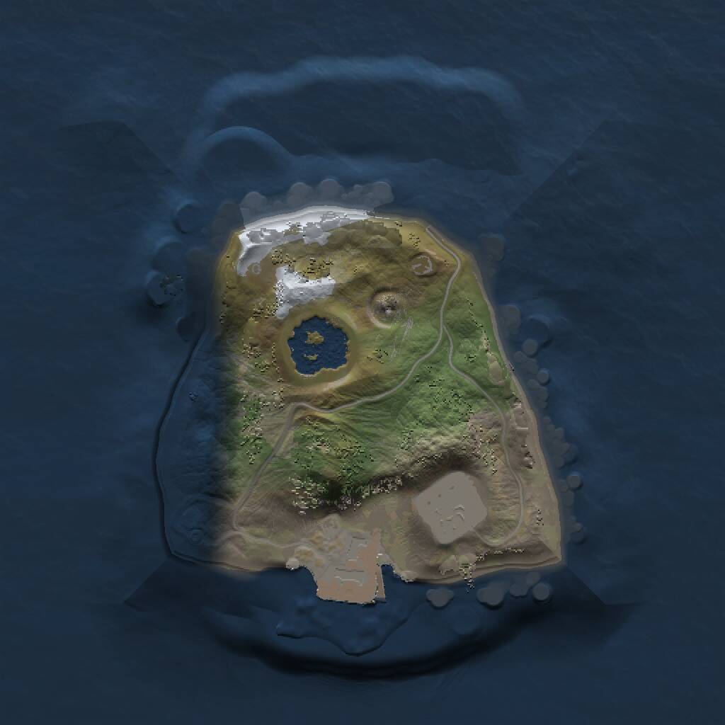 Rust Map: Procedural Map, Size: 1250, Seed: 1601, 1 Monuments