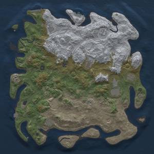 Thumbnail Rust Map: Procedural Map, Size: 4500, Seed: 1963358338, 19 Monuments