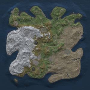 Thumbnail Rust Map: Procedural Map, Size: 3700, Seed: 1977350486, 19 Monuments