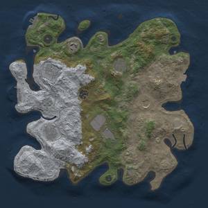 Thumbnail Rust Map: Procedural Map, Size: 3500, Seed: 789481455, 17 Monuments