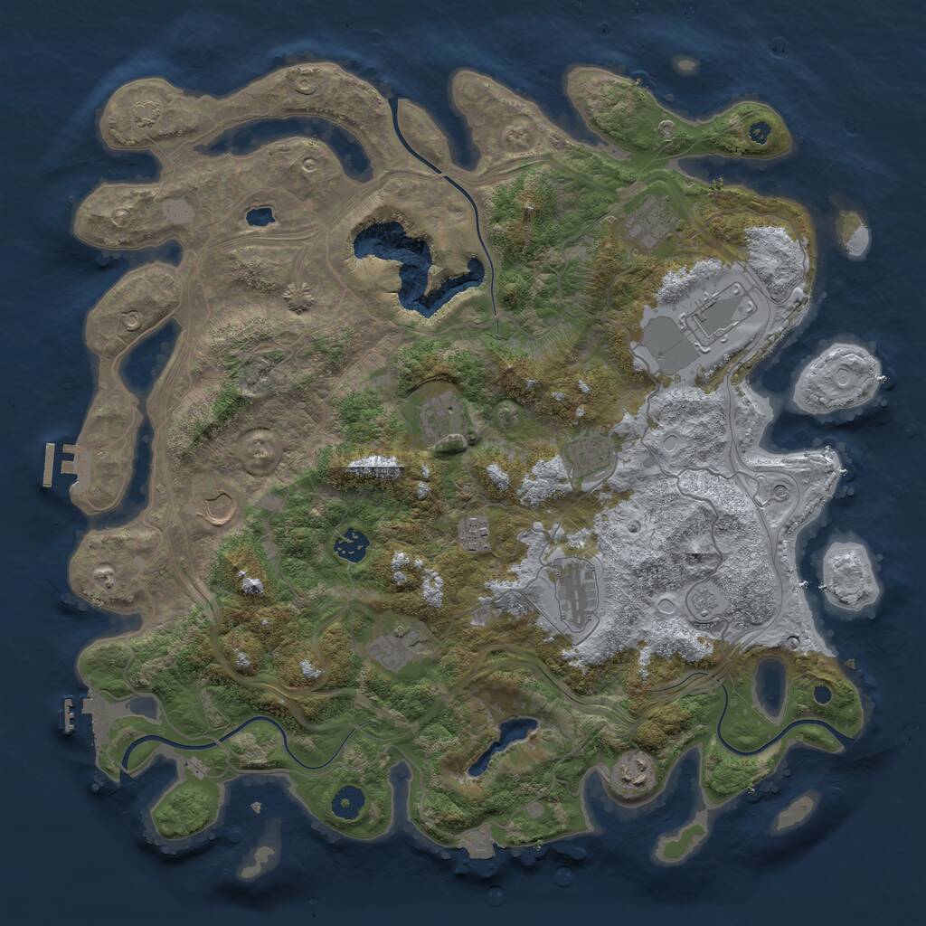 Rust Map: Procedural Map, Size: 4250, Seed: 1972821805, 16 Monuments