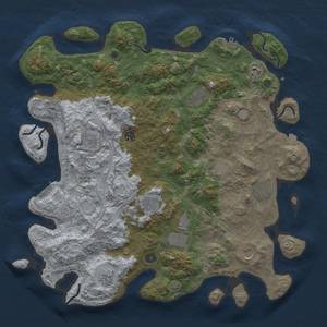 Thumbnail Rust Map: Procedural Map, Size: 4500, Seed: 13096, 19 Monuments