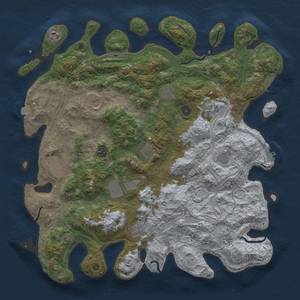 Thumbnail Rust Map: Procedural Map, Size: 4500, Seed: 1106963286, 19 Monuments