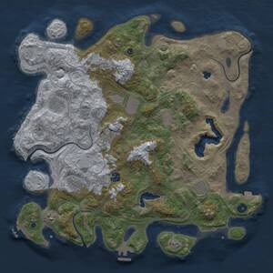Thumbnail Rust Map: Procedural Map, Size: 4250, Seed: 1684043498, 16 Monuments