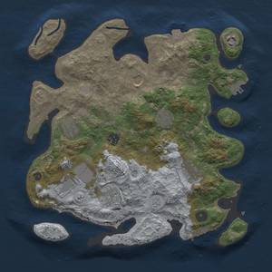 Thumbnail Rust Map: Procedural Map, Size: 3500, Seed: 480203089, 16 Monuments