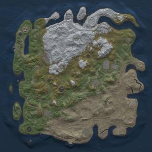 Thumbnail Rust Map: Procedural Map, Size: 4500, Seed: 928631576, 19 Monuments