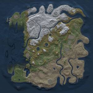 Thumbnail Rust Map: Procedural Map, Size: 4500, Seed: 928631576, 17 Monuments