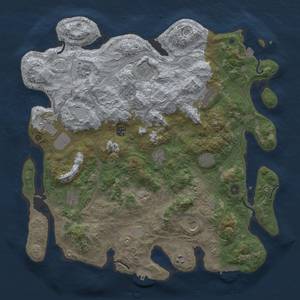 Thumbnail Rust Map: Procedural Map, Size: 4500, Seed: 55023714, 19 Monuments