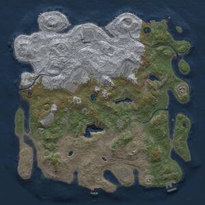 Thumbnail Rust Map: Procedural Map, Size: 4500, Seed: 55023714, 15 Monuments