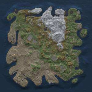 Thumbnail Rust Map: Procedural Map, Size: 4000, Seed: 1808517856, 18 Monuments