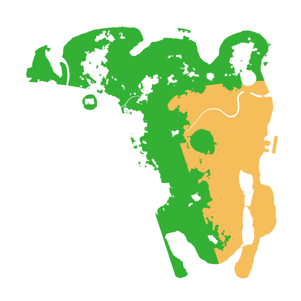 Biome Rust Map: Procedural Map, Size: 3500, Seed: 54235279